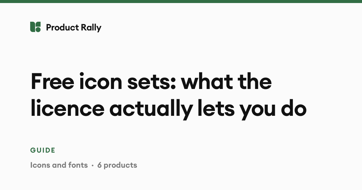 Free icon sets: what the licence actually lets you do